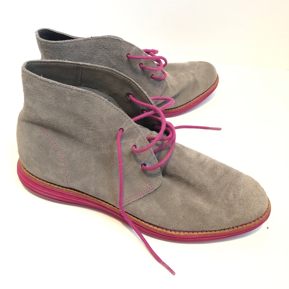 Cole Haan 7.5 LunarGrand Suede Oxford Ankle Boot
